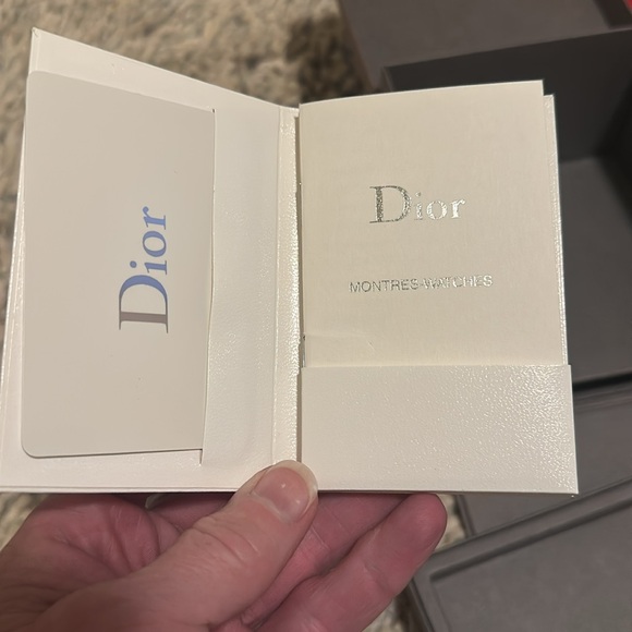 Christian Dior Vintage watch black leather band Crystal dial w/boxes used twice! - Picture 13 of 17